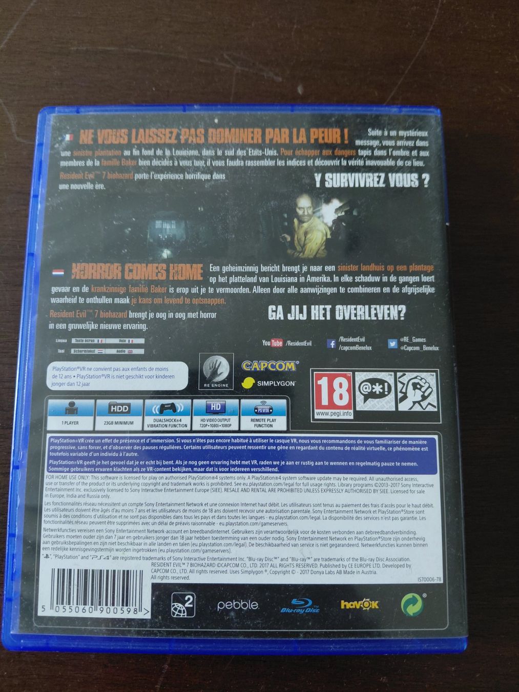 Jeux: Resident Evil 7 sur PS4 – D'occasion à YVERDON-LES-BAINS par Tony-no 1
