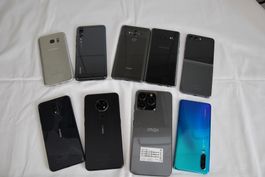 Android Handys für Bastler. 9Stk. Geräte defekt