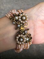Traumhaftes Armband rosa - ein Liebhaberstück, vergoldet