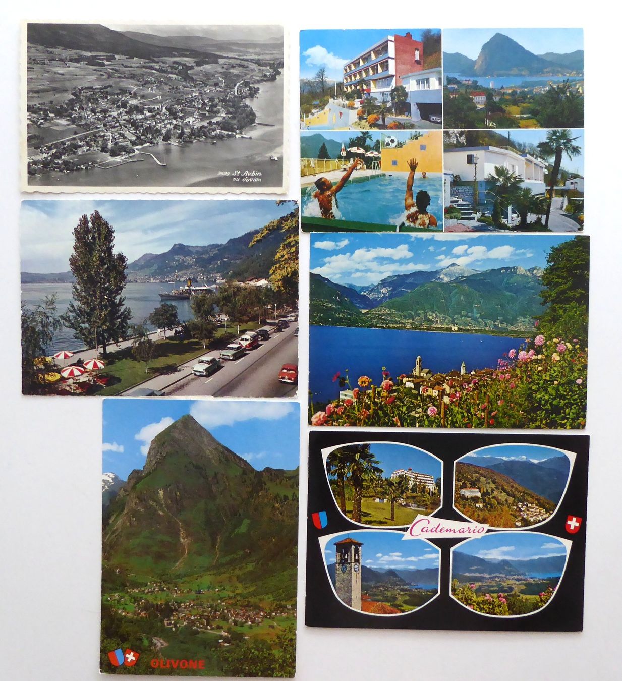 Cartoline postali: Ansichtskarten Tessin, Freiburg gelaufen – Usato da Aesch BL venduto da Kauri1