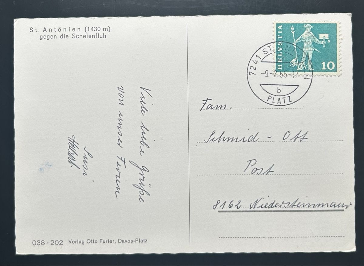 Cartoline postali: St.Antönien im Winter  – Usato da Horw venduto da Tellbub 1