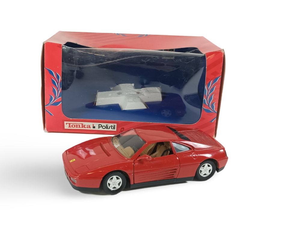 Ferrari 348 Tonka Polistil Rouge échelle 1/18 - Miniature Neuve En Boîte - Fabriquée En Italie