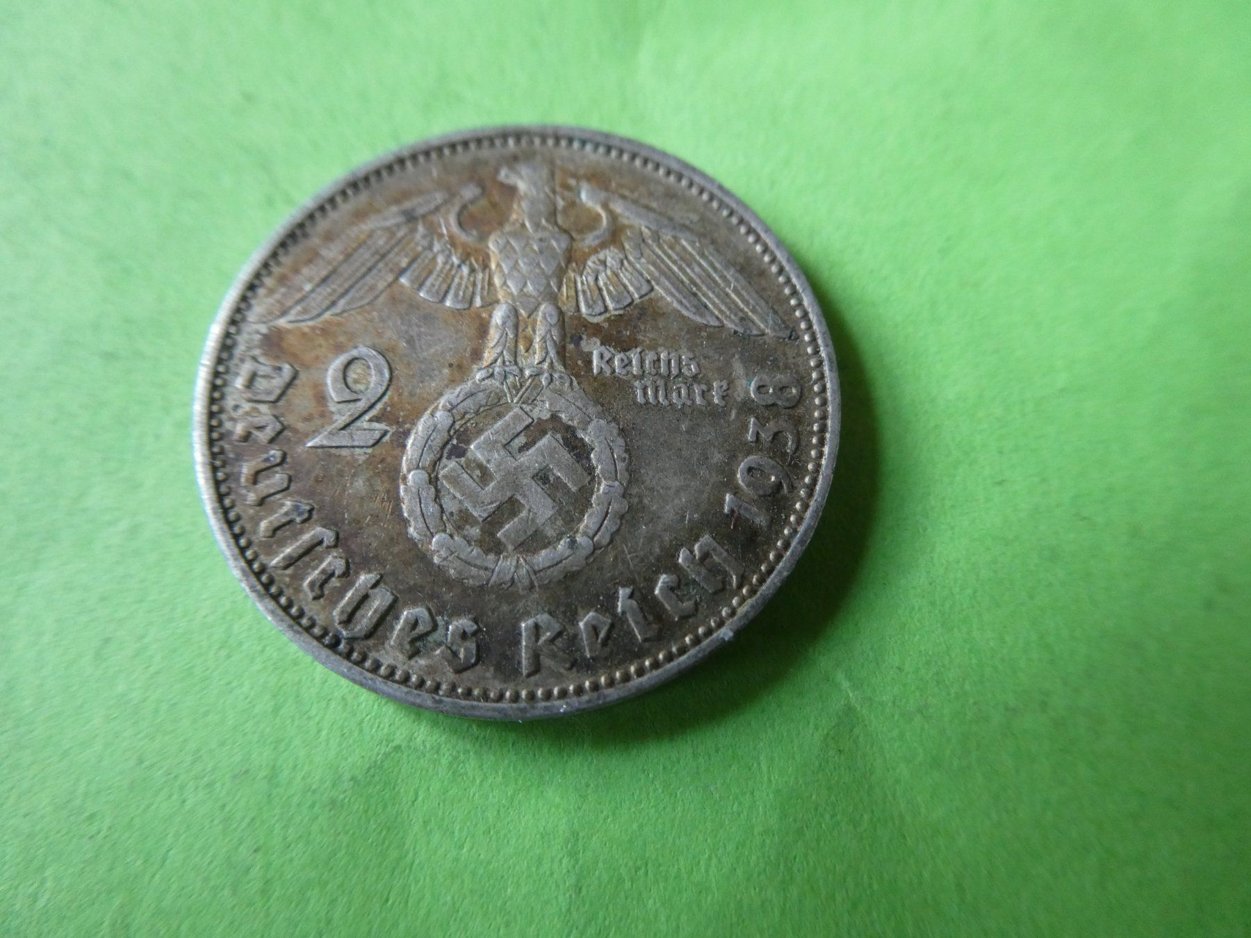Toutes les monnaies: Dt. Reich 1938 E, 2 Reichsmark - Silber – D'occasion à Hinterforst par Rohusri 1
