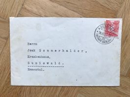 Spezielles frankiertes Couvert mit 205y