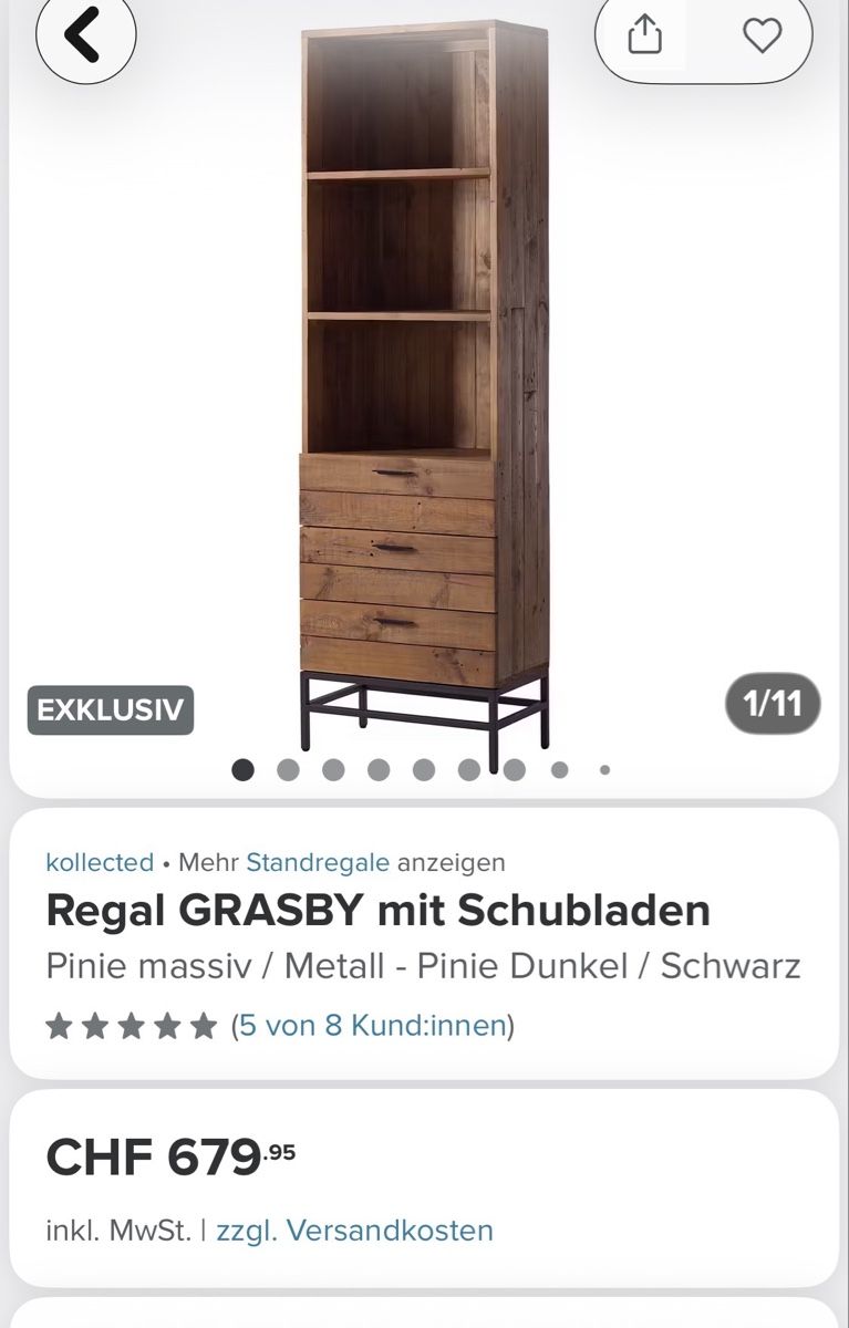 Scaffali: Regal GRASBY - Echtholz – Nuovo (secondo la descrizione) da Meilen venduto da vanotti