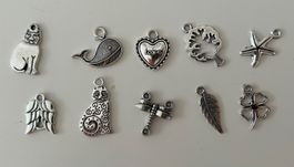 10x Charm / Anhänger zum Basteln