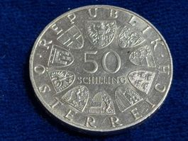 Münze 50 Schilling Franz Schubert 1978 Österreich Silber