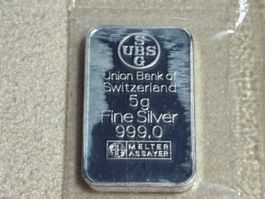 5 Gramm Silberbarren UBS