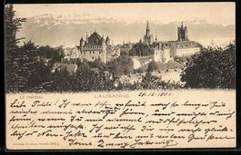 AK Lausanne, La Cathedrale et le Chateau