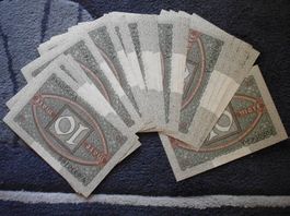 27 ST.  10 NER   REICHSBANKNOTEN  1920