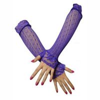 NEUE lange Netz Handstulpen lila - One Size - 223284