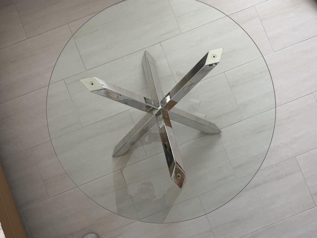 Tables: Glas Design Couchtisch 100 cm Durchmesser  – D'occasion à Engelburg par kirerelhom57 1