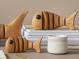 Holz Fisch 2 Stück Aussteller NP 89,-