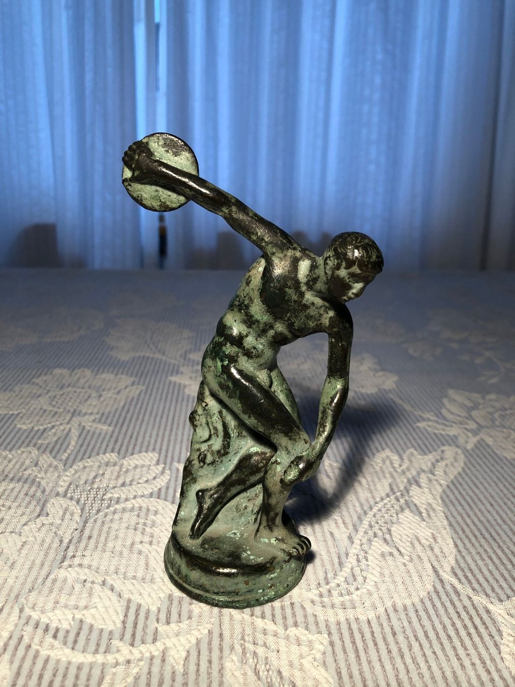 Statuette: Diskuswerfer, Bronce, antik, 15 cm – Usato da Herrliberg venduto da els_r8qb