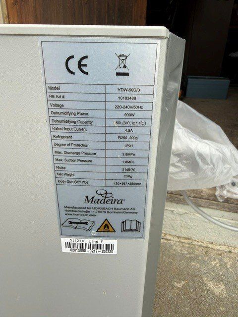 Deumidificatori: Madeira Luftentfeuchter 50 Liter – Usato da Root venduto da Ndrec 2