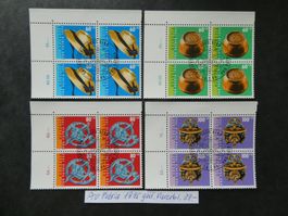 Pro Patria 1995 gestempelte Viererblöcke
