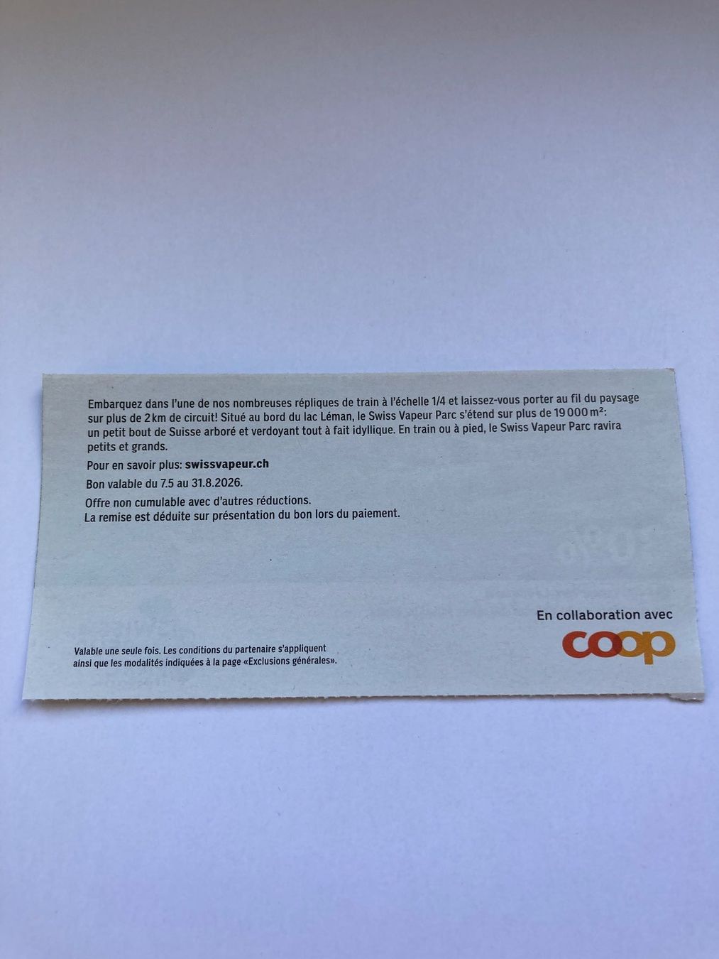 Buoni: Swiss Vapeur Parc Le Bouveret – Nuovo (secondo la descrizione) da Bressaucourt venduto da lilitisha 1