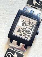 Schöne Swatch Uhr Damen, floraler Print, CH-Edition 2004