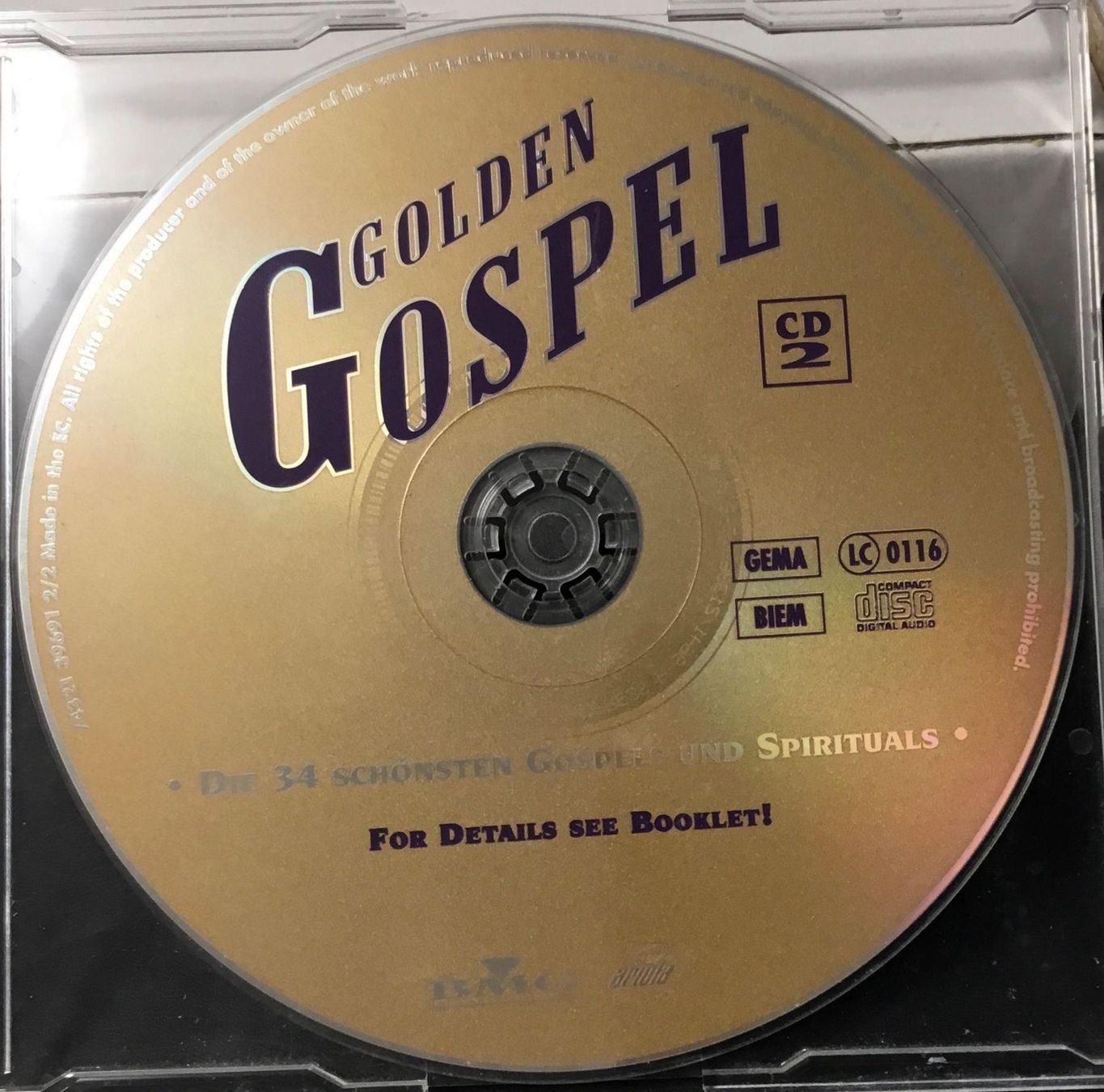 CDs: (CD) „Golden Gospel“ – Gebraucht aus Serneus von kowalsky1