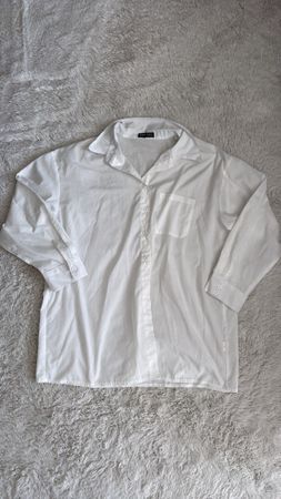 Hemdbluse Shein weiss Langarm neuwertiger Zustand