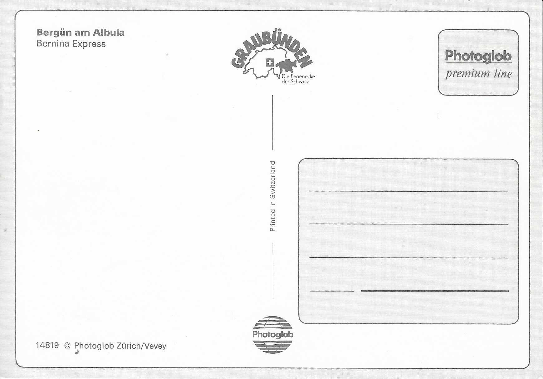 Ansichtskarten: Bergün am Albula Bernina Express – Neu (gemäss Beschreibung) aus Rothrist von Stranglehold 1