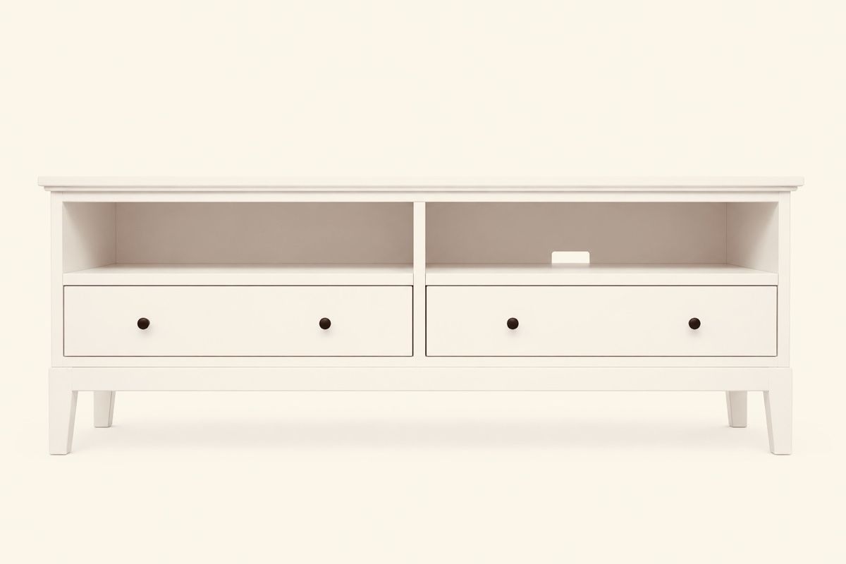 Ikea TV Möbel: Sideboard cremweiss 2 Schubladen 2 offene Fächer  – Gebraucht aus Altdorf UR von nemio.shop