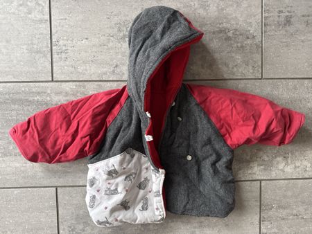 Unikat❣️Handgemachte Baby Jacke, Gr. 86 gefüttert