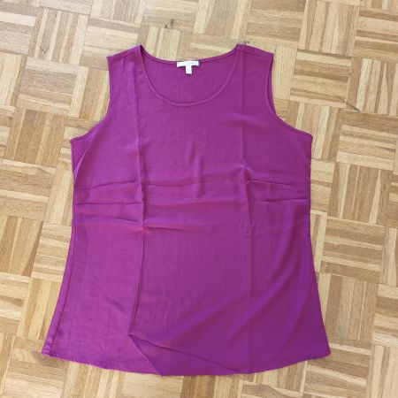Charles Vögele Gr 44 Lila Top Shirt Bluse ärmelos Damen