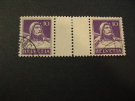 KEHRDRUCKPAAR ZWISCHENSTEG S41, SBK 375.00, SCHÖNER STEMPEL