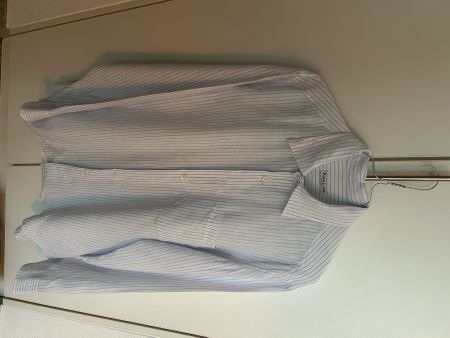 Camicia rigata in lino