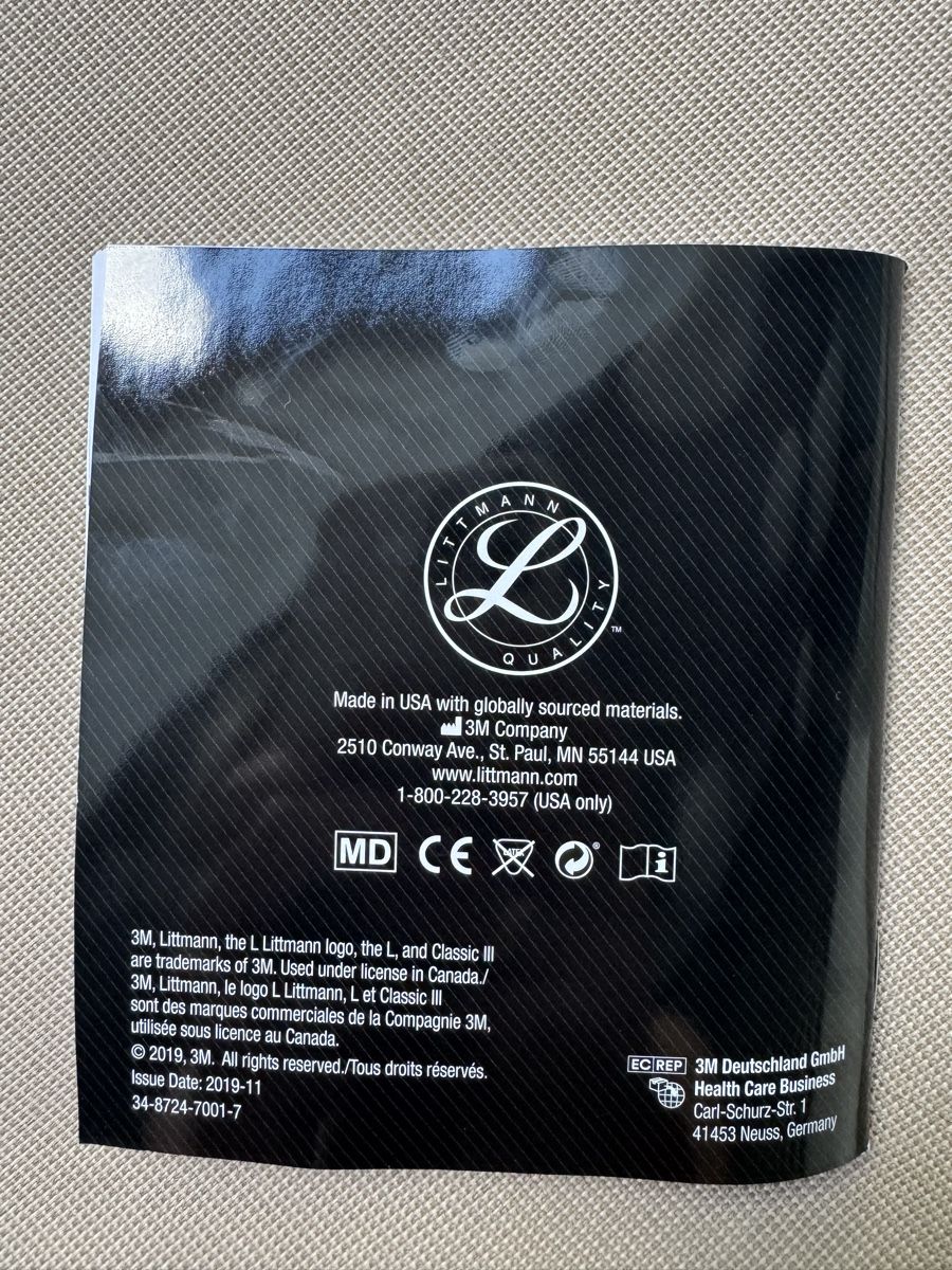 Littmann Attrezzature mediche: 3M Littmann Classic III Stethoskop – Nuovo (secondo la descrizione) da zürich venduto da Bailey17 8