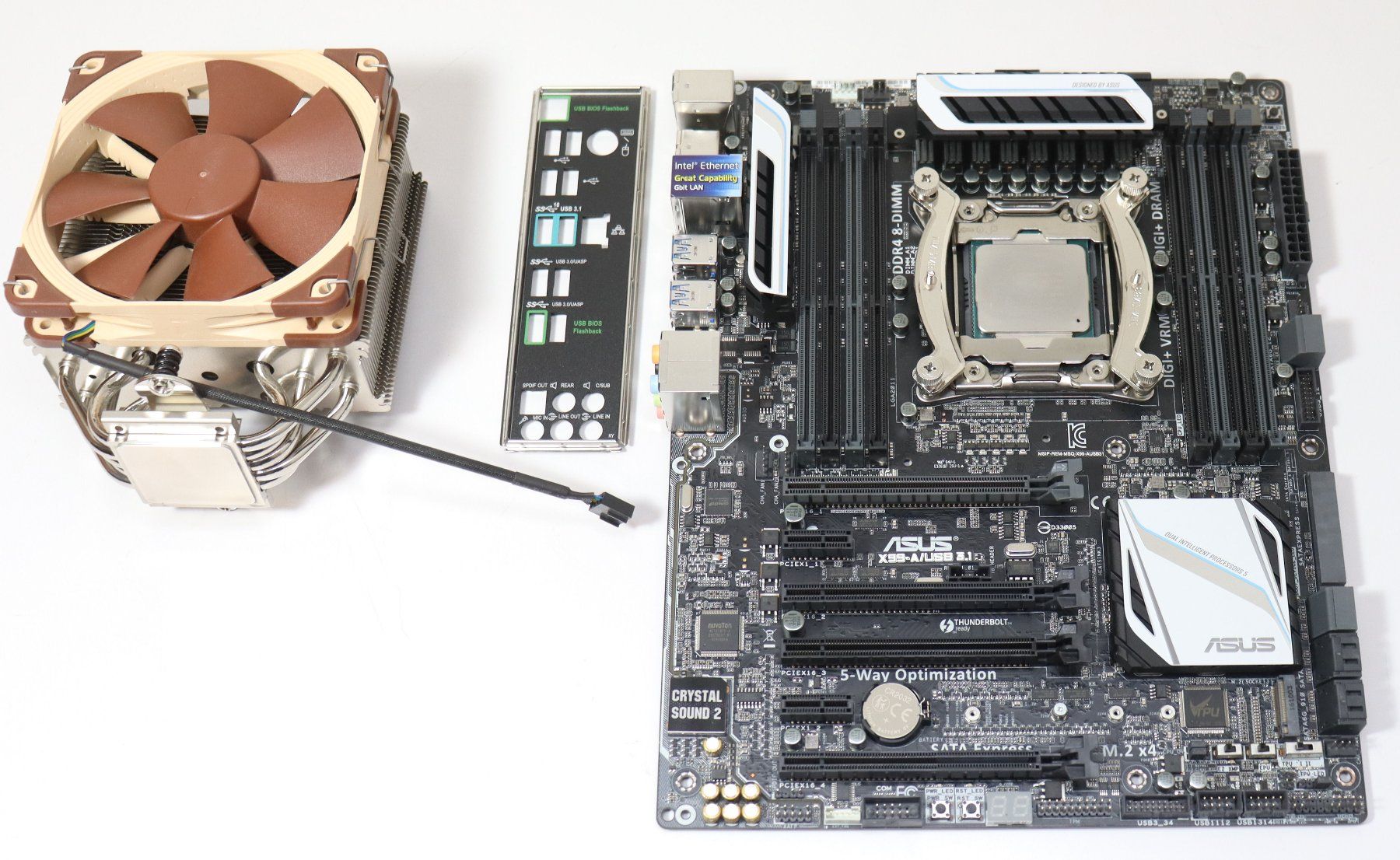Asus X99-A/USB3.1 mit Intel i7-5820K 6-core Prozessor (Gebraucht