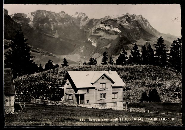 Cartoline postali: Steinegg /Appenzell, Berggasthaus Eggli, – Usato da Berlin venduto da bartko-reher