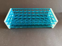 Reagenzglasgestell aus blauem Kunststoff 40 Löcher 18 mm