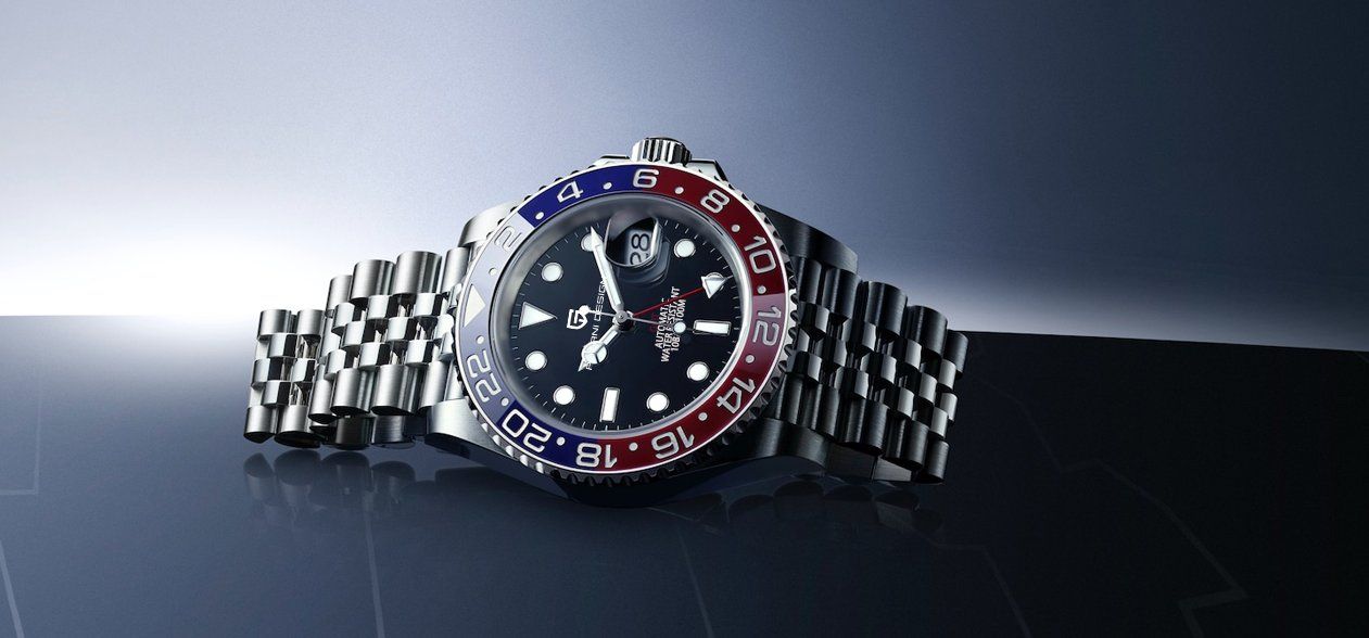 Pagani Design Orologi: Pagani GMT Master II Pepsi Design Automatik – Nuovo e nell'imballaggio originale da Rümlang venduto da ron2000 2