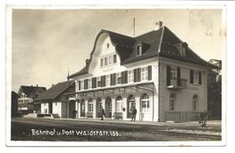 Waldstatt (AR) Bahnhof und Post - Appenzeller Bahn - 1930