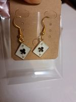 Neue Spielkarten Kitsch Ohrringe Goldfarben  ✨😍🎁