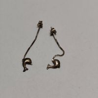 Vintage Silver silber Stud Earrings Boucles d'Oreilles #A3