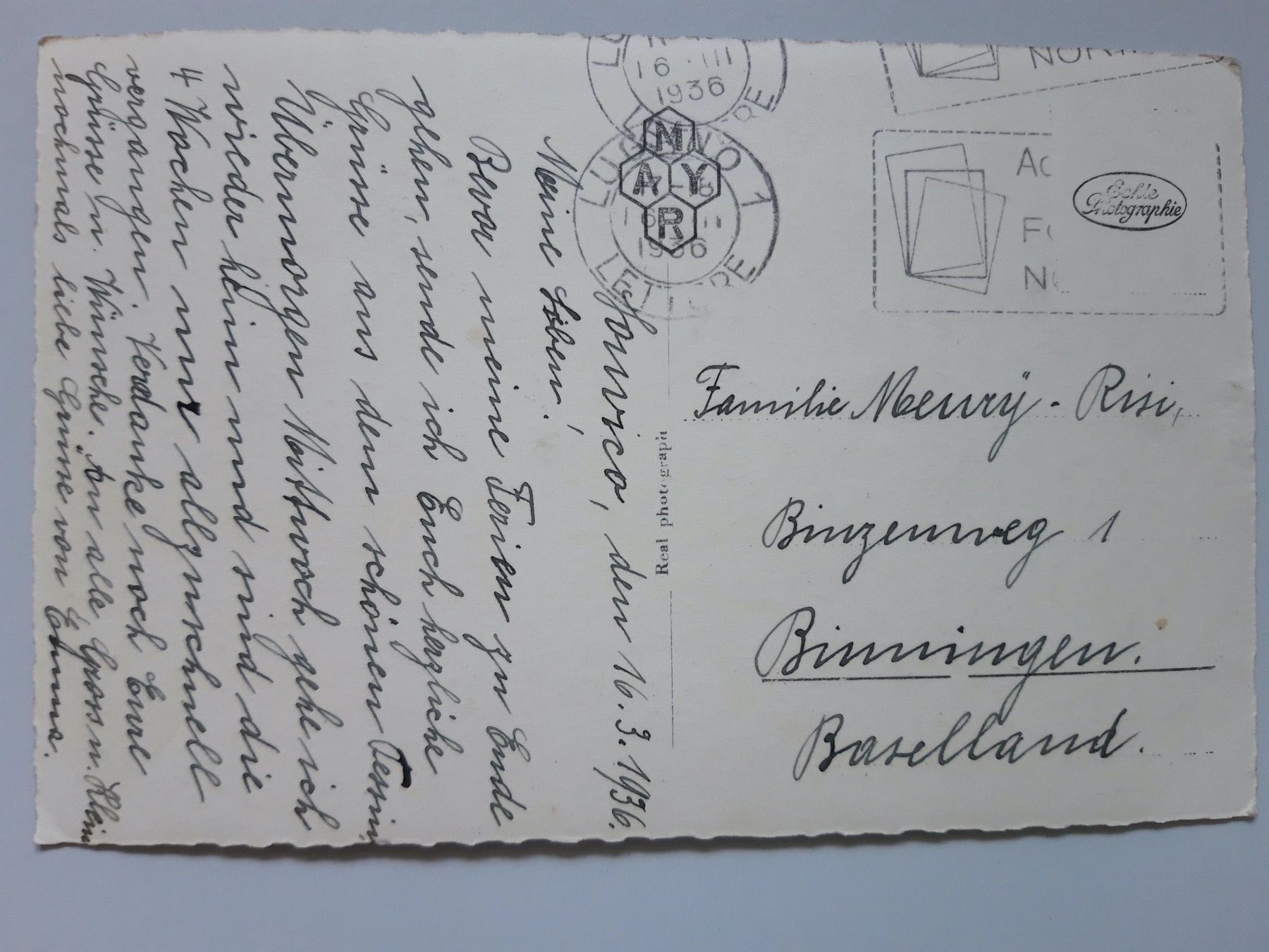Ansichtskarten: Panorama di Sonvico verso Lugano 1936 – Gebraucht aus Sargans von nicsam1815 1