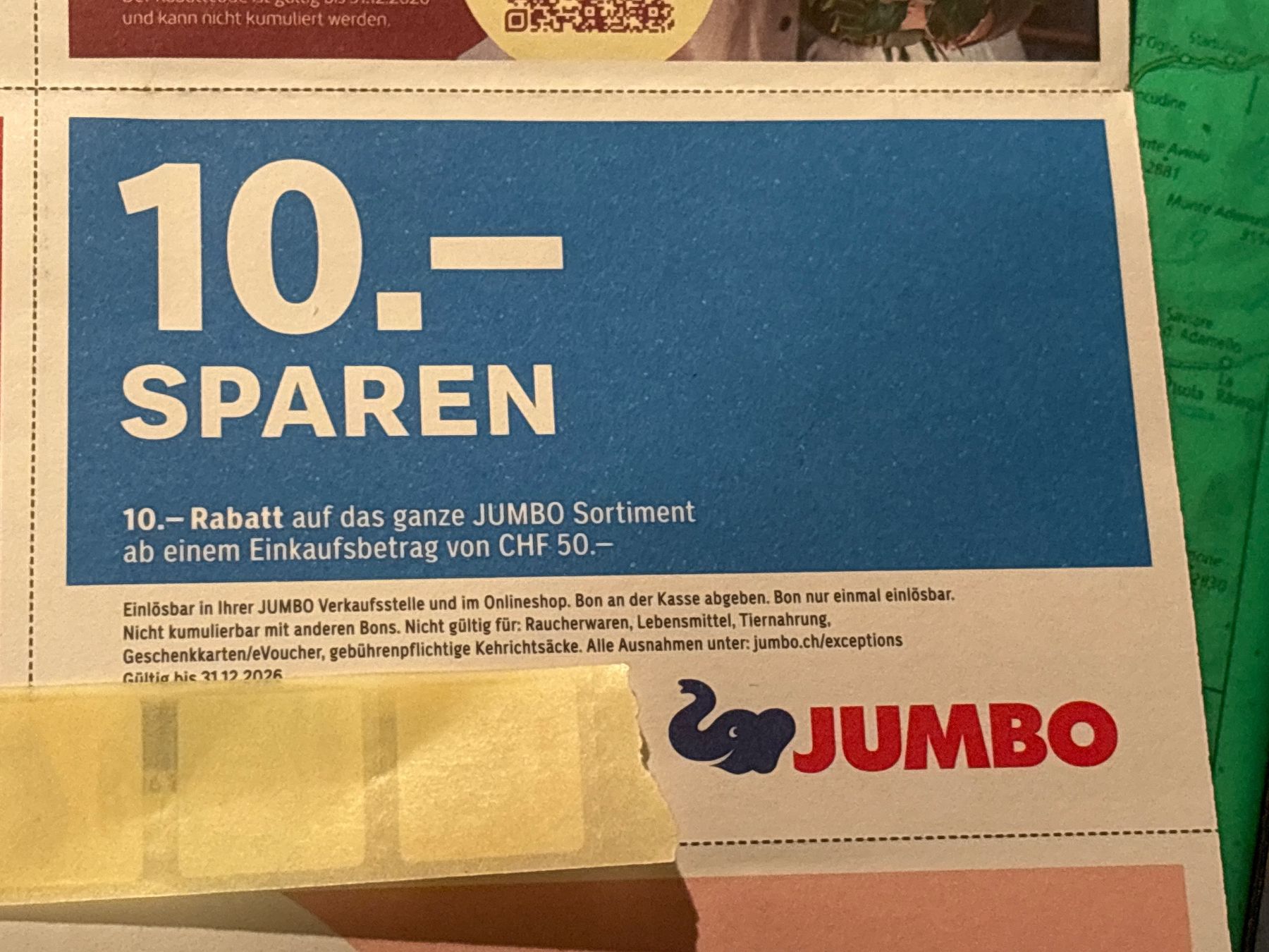 Buoni: Gutschein Jumbo 10.- ab 50.- – Nuovo e nell'imballaggio originale da Montlingen venduto da RL03