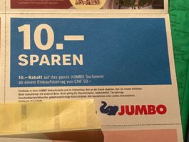 Gutschein Jumbo 10.- ab 50.-