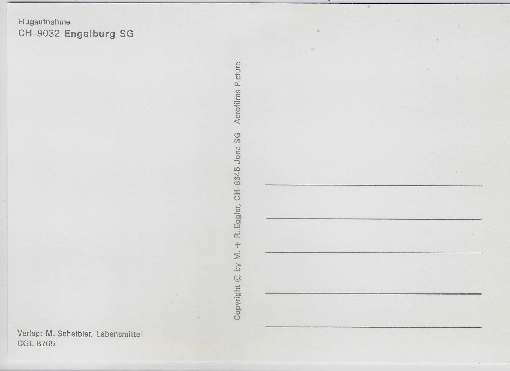 Cartoline postali: Flugaufnahme - Engelburg SG – Antico da Ettingen venduto da Kartenplanet 1