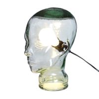 Vintage Glaskopf Lampe – 1970er Jahre – Tischlampe