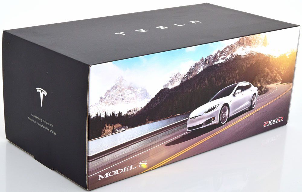 Tesla Modellini d'auto: TESLA MODEL S P100D 2016 SCHWARZ 1:18 TESLA – Nuovo e nell'imballaggio originale da Suhr venduto da Moebelsiralfred 4