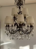 Antique Italian Metal Chandelier 10 Shades