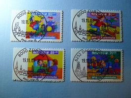 2003 Pro Juventute Kinderrechte 369-372 ET Orts-Vollstempel