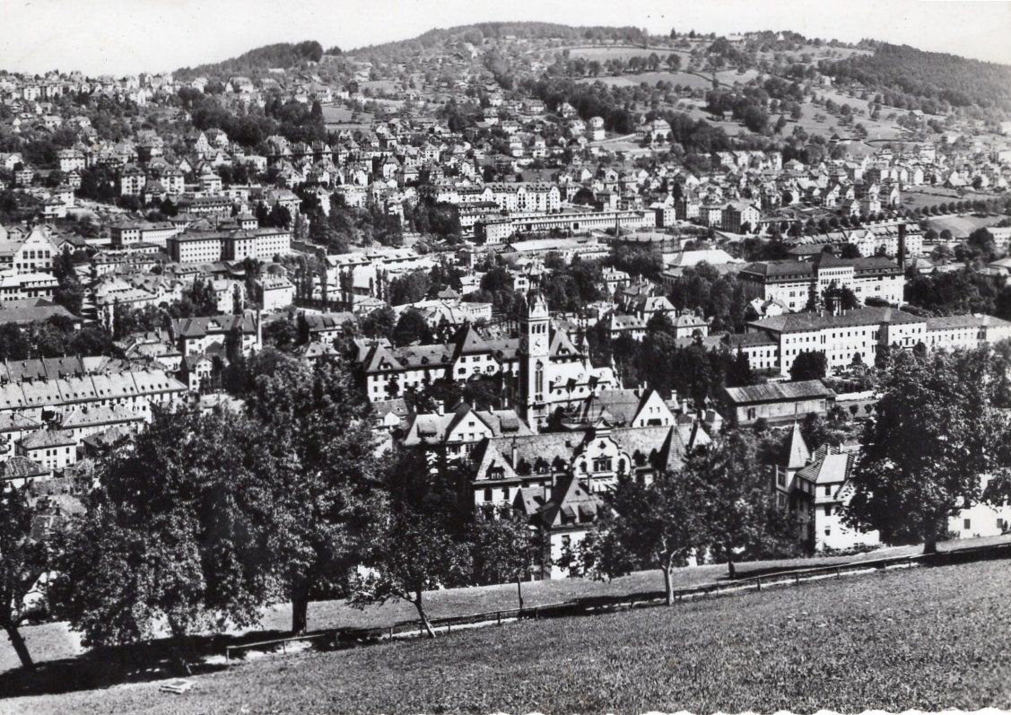 Ansichtskarten: St. Gallen gegen Rosenberg 1950 – Gebraucht aus St. Gallen von Epu