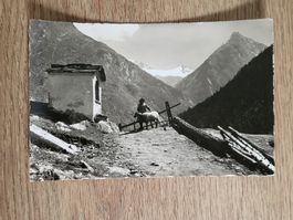 Alte Ansichtskarte "Am Kapellenweg bei Saas-Fee" 1939