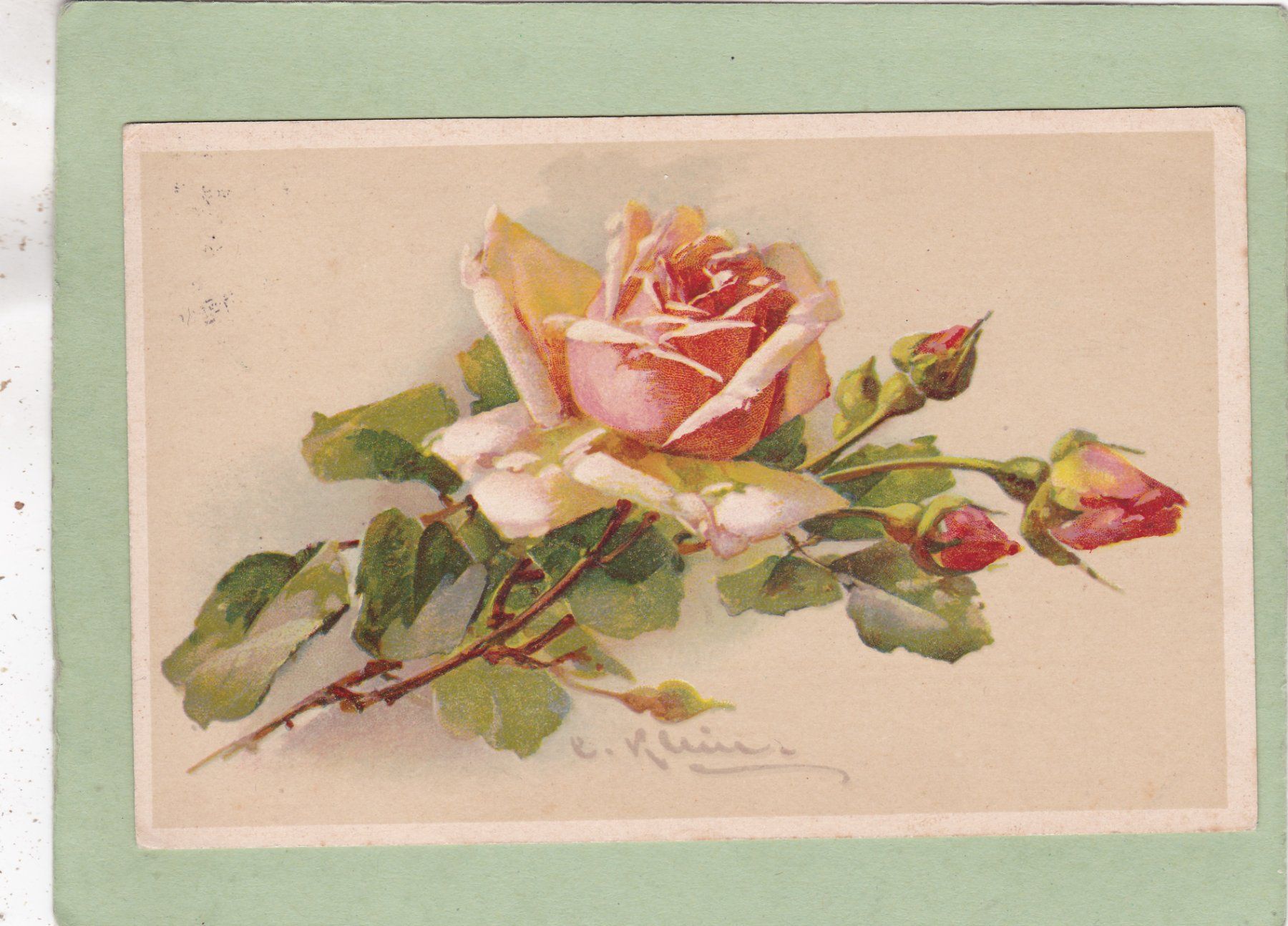 Ansichtskarten: Kitsch Blume Rose 1926 – Gebraucht aus Herisau von Lisegrat2008