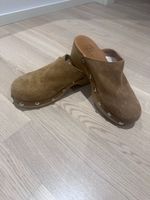 Holz Clogs SKA Wildleder braun Grösse 37